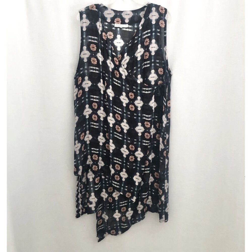 Bryn Walker Midi Wrap Vest Asymmetric Hem